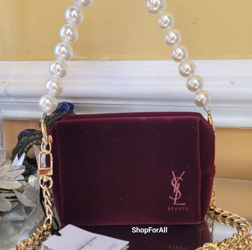Yves Saint Laurent Burgundy Crossbody Bag NEW YSL - Picture 12 of 16